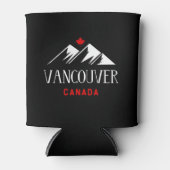バンクーバクールーカナダマウンテンズメープルリーフダーク 缶クーラー (正面)
