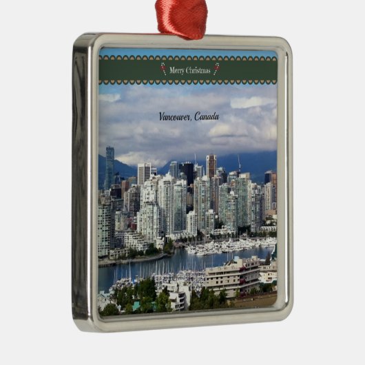 バンクーバーからのメリークリスマス メタルオーナメント (右)
