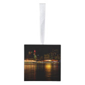 バンクーバーのクリスマスのオーナメントのパーソナライズな記念品 キューブオーナメント (右)