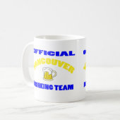 バンクーバーの公式の飲むチーム コーヒーマグカップ (正面左)