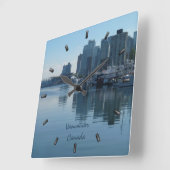 バンクーバーの時計のパーソナライズなバンクーバーの柱時計 スクエア壁時計 (傾斜)