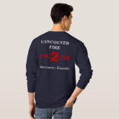 バンクーバーの火エンジン2の長袖のティー Tシャツ (裏面フル)