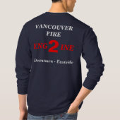 バンクーバーの火エンジン2の長袖のティー Tシャツ (裏面)
