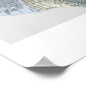 バンクーバーの色鮮やか付き地ファンキー図 ポスター (角)