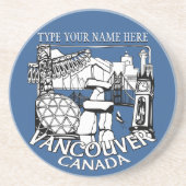 バンクーバーの記念品のコースターのパーソナライズなギフト コースター (正面)
