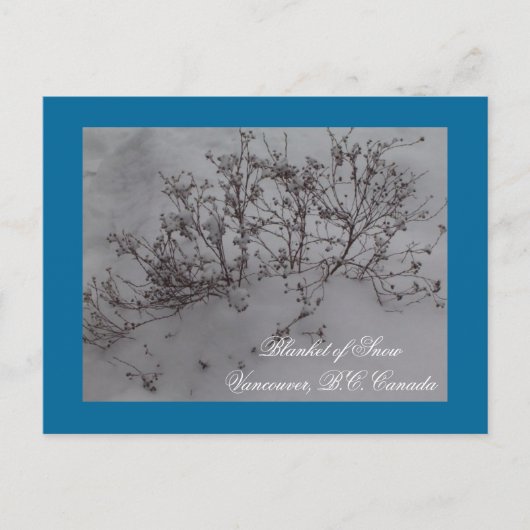 バンクーバーの雪の毛布 ポストカード (正面)