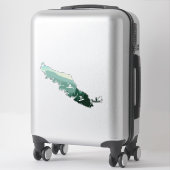 バンクーバーアイランドウエストコーストデザインビニールステッカー シール (スーツケース)