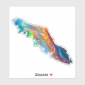 バンクーバーアイランドオパールデカールホログラフィックBCステッカー シール (シート)