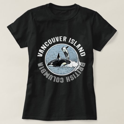バンクーバーアイランドBCカナダOrca Wheres Adventure K Tシャツ (デザイン正面)