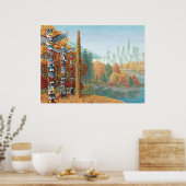 バンクーバーアートポスターバンクーバートーテムポール絵画ズ ポスター (キッチン)