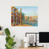 バンクーバーアートポスターバンクーバートーテムポール絵画ズ ポスター (ホームオフィス)