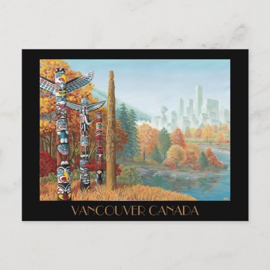 バンクーバーアートポストカードバンクーバートーテムポールカード ポストカード (正面)