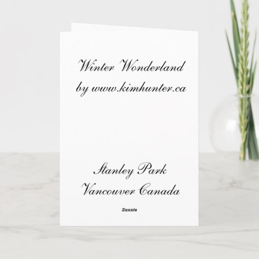 バンクーバーウィンターカードプリントカナダスーベニア カード (裏面)