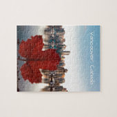 バンクーバーカナダのアメリカハナノキの葉のスカイライン ジグソーパズル (横)