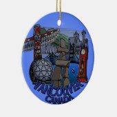 バンクーバーカナダのオーナメントのバンクーバーの記念品 セラミックオーナメント (右)