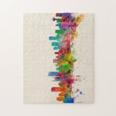 バンクーバーカナダのスカイライン ジグソーパズル (縦)