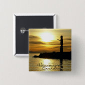 バンクーバーカナダの記念品はトーテムポールの芸術にボタンをかけます 缶バッジ (正面&裏面)