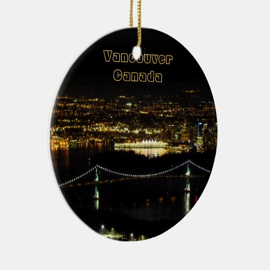 バンクーバーカナダオーナメントカスタムバンクーバーギフト セラミックオーナメント (右)