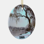 バンクーバーカナダオーナメント雪の木の装飾 セラミックオーナメント (右)