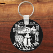 バンクーバーカナダキーチェーンバンクーバーお土産 キーホルダー (正面)
