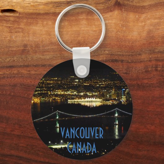バンクーバーカナダキーチェーンパーソナライズされたお土産 キーホルダー (正面)
