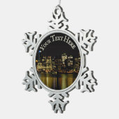 バンクーバーカナダクリスマスオーナメントパーソナライズされた スノーフレークピューターオーナメント (右)