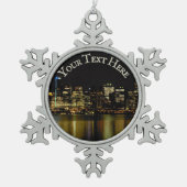 バンクーバーカナダクリスマスオーナメントパーソナライズされた スノーフレークピューターオーナメント (正面)