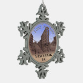 バンクーバーカナダクリスマスオーナメント パーソナライズされた スノーフレークピューターオーナメント (左)