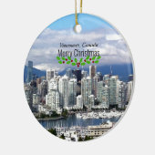 バンクーバーカナダクリスマス セラミックオーナメント (左)