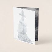 バンクーバーカナダグリーティングカーカスタムド銀 箔カード (正面)