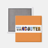 バンクーバーカナダシティトラベルフォト マグネット (正面/裏面)