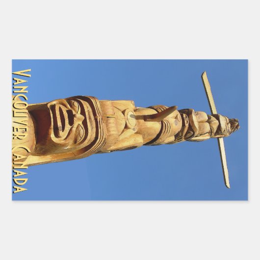 バンクーバーカナダステッカーズランドマーキングスドメーヌメントアート 長方形シール (正面)