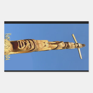 バンクーバーカナダステッカーズランドマーキングスドメーヌメントアート 長方形シール