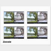 バンクーバーカナダステッカーバンクーバーランドスケープギフト 長方形シール (シート)