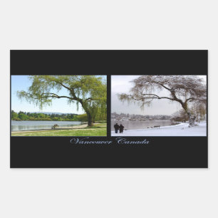 バンクーバーカナダステッカーバンクーバーランドスケープギフト 長方形シール