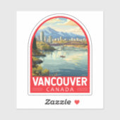 バンクーバーカナダトラベルアートヴィンテージ シール (シート)
