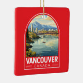 バンクーバーカナダトラベルアートヴィンテージ セラミックオーナメント (右)