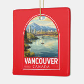 バンクーバーカナダトラベルアートヴィンテージ セラミックオーナメント (左)