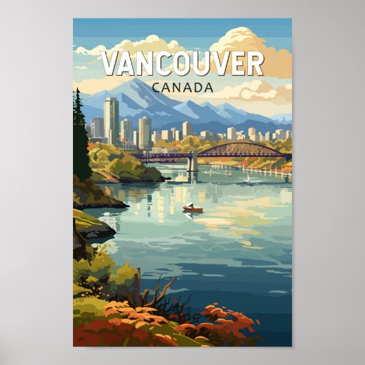 バンクーバーカナダトラベルアートヴィンテージ ポスター (正面)