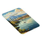 バンクーバーカナダトラベルアートヴィンテージ マグネット (右側)