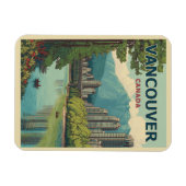 バンクーバーカナダトラベルアートヴィンテージ マグネット (横)