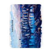 バンクーバーカナダパノラマビュー マグネット (縦)