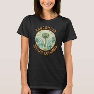 バンクーバーカナダ宇宙ニードルレトロ 動揺して Tシャツ