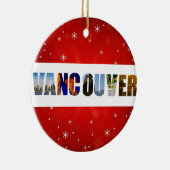 バンクーバーカナダ旅行写真クリスマス セラミックオーナメント (右)