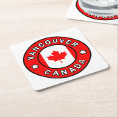 バンクーバーカナダ スクエアペーパーコースター (アングル)