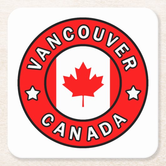 バンクーバーカナダ スクエアペーパーコースター (正面)