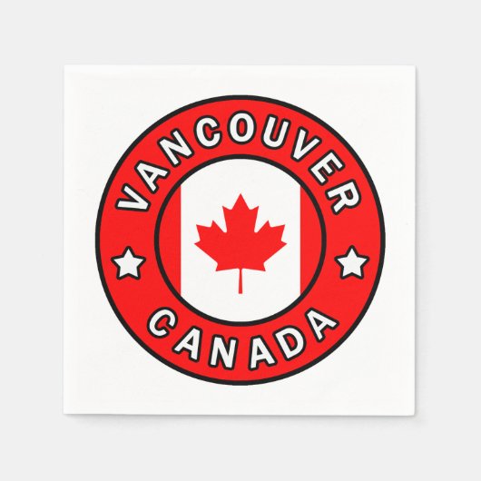 バンクーバーカナダ スタンダードカクテルナプキン (正面)