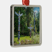 バンクーバーカナダ、スタンレーパークのトテムズ メタルオーナメント (右)