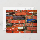 バンクーバーカナダ：ブリックウォール ポストカード (正面/裏面)