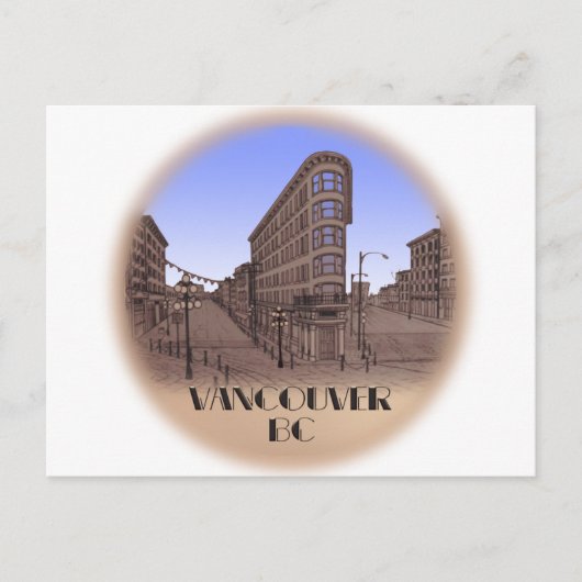 バンクーバーカードガスタウン美術品はがき ポストカード (正面)